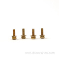 Gold plated precision sems screws with spring washers